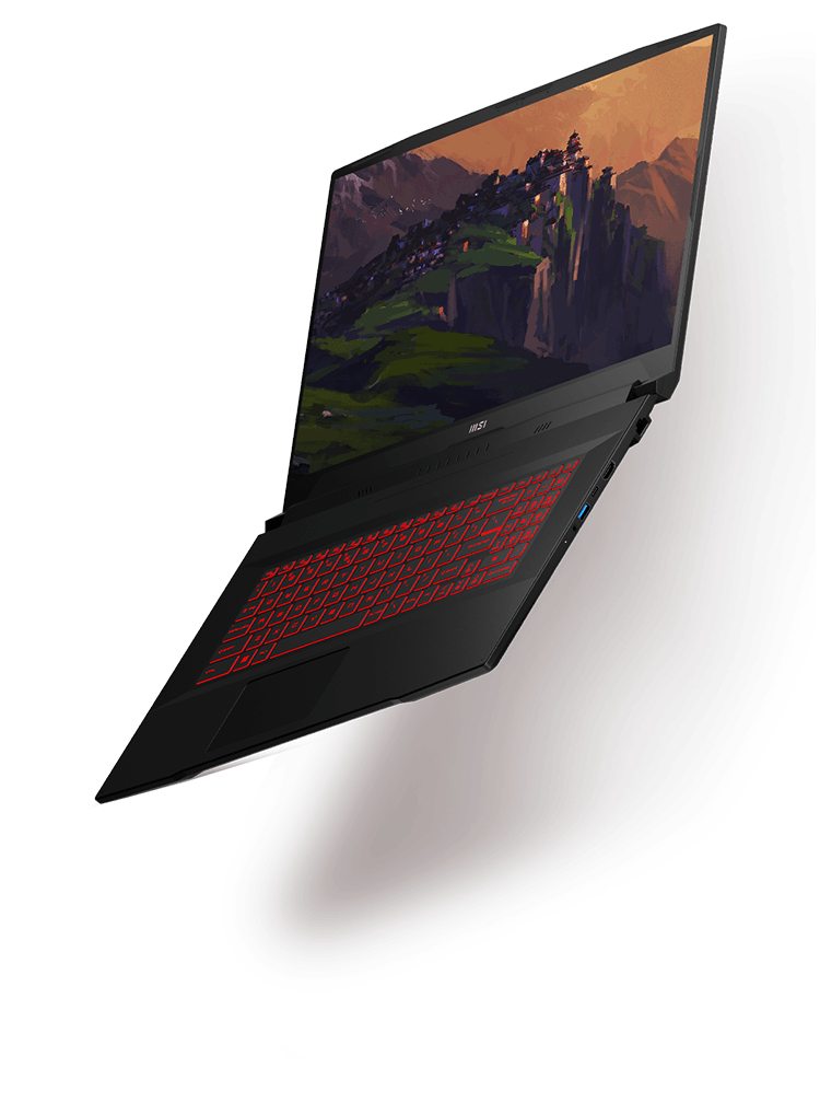 msi katana laptop with different angle