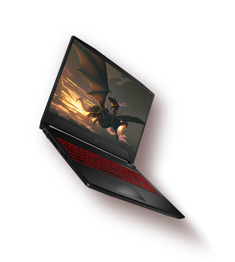 msi katana laptop with different angle 