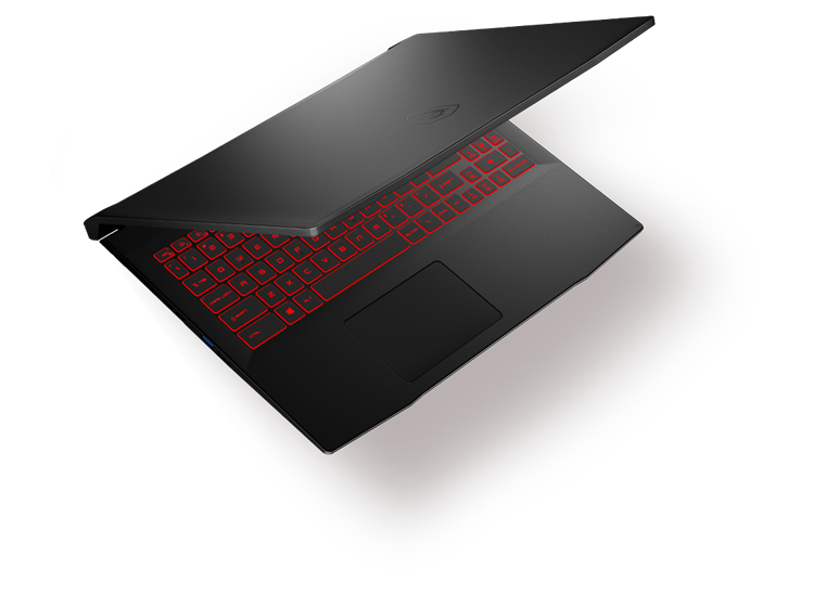 msi katana laptop with different angle 