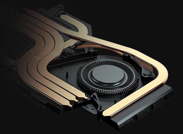 Image du Zephyrus G15 caloducs