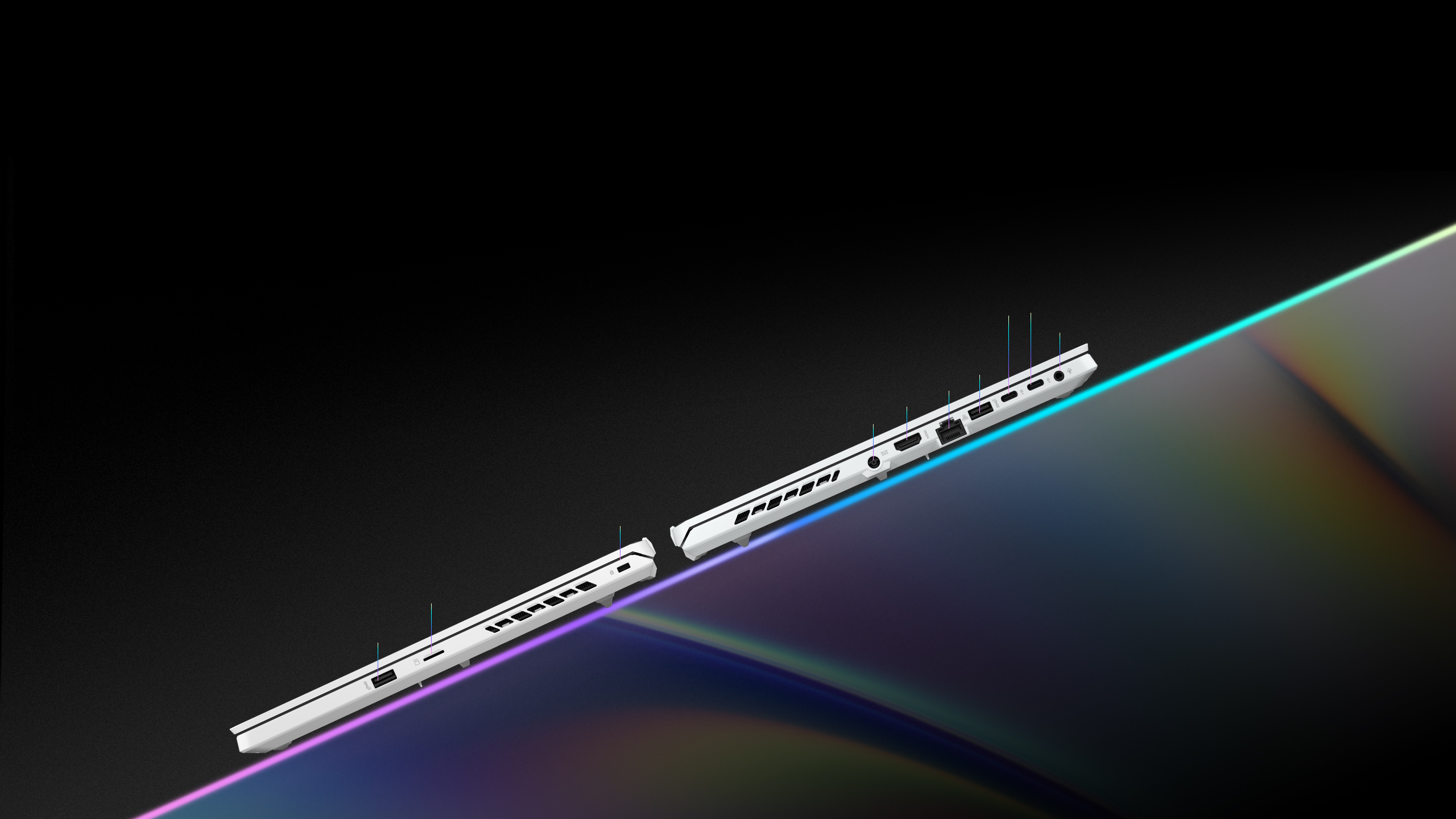 Image des ports E/S du Zephyrus G15 en vue latérale