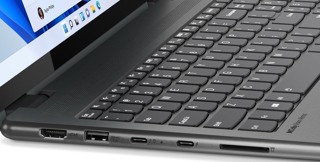 Yoga 7i Gen 7 (16'' Intel), gros plan du clavier