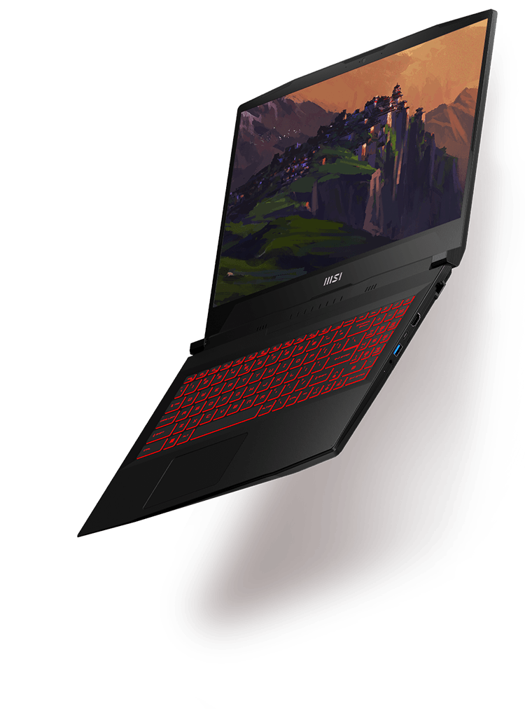 msi katana laptop with different angle