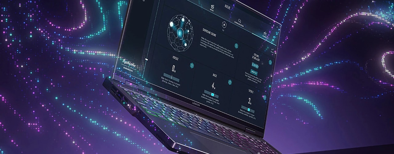 Vue du portable de gaming Lenovo Legion Pro 7 Gen 8 