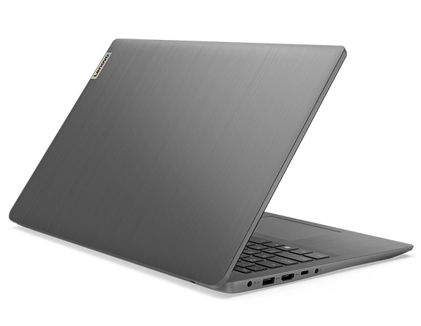 Ideapad 3 15inch Hero Front Facing Arctic Grey lid open screen on