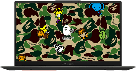 Ordinateur portable vu de face