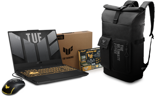 Photo de famille du pack TUF Gaming Alliance.