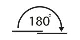 charnière à 180<sup class='sign-deg'>°</sup> design icône
