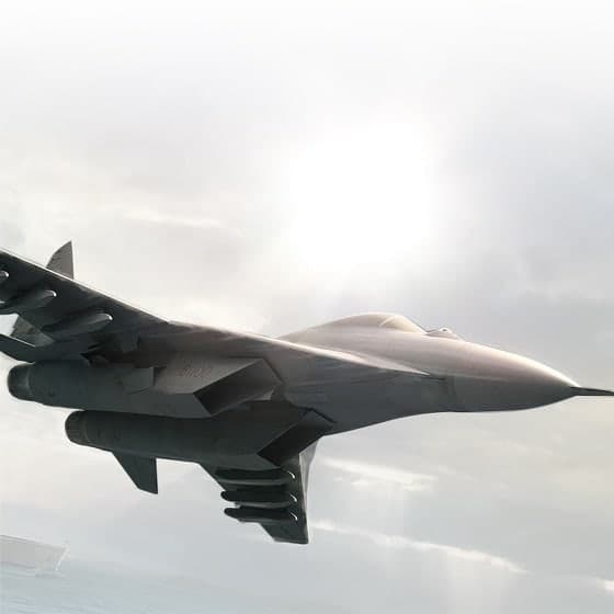 L'image d'un avion dans le ciel illustre le taux de rafraîchissement élevé de la dalle OLED, qui permet de voir une image claire et fluide à grande vitesse.