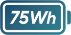 icône batterie 75 watt-heure