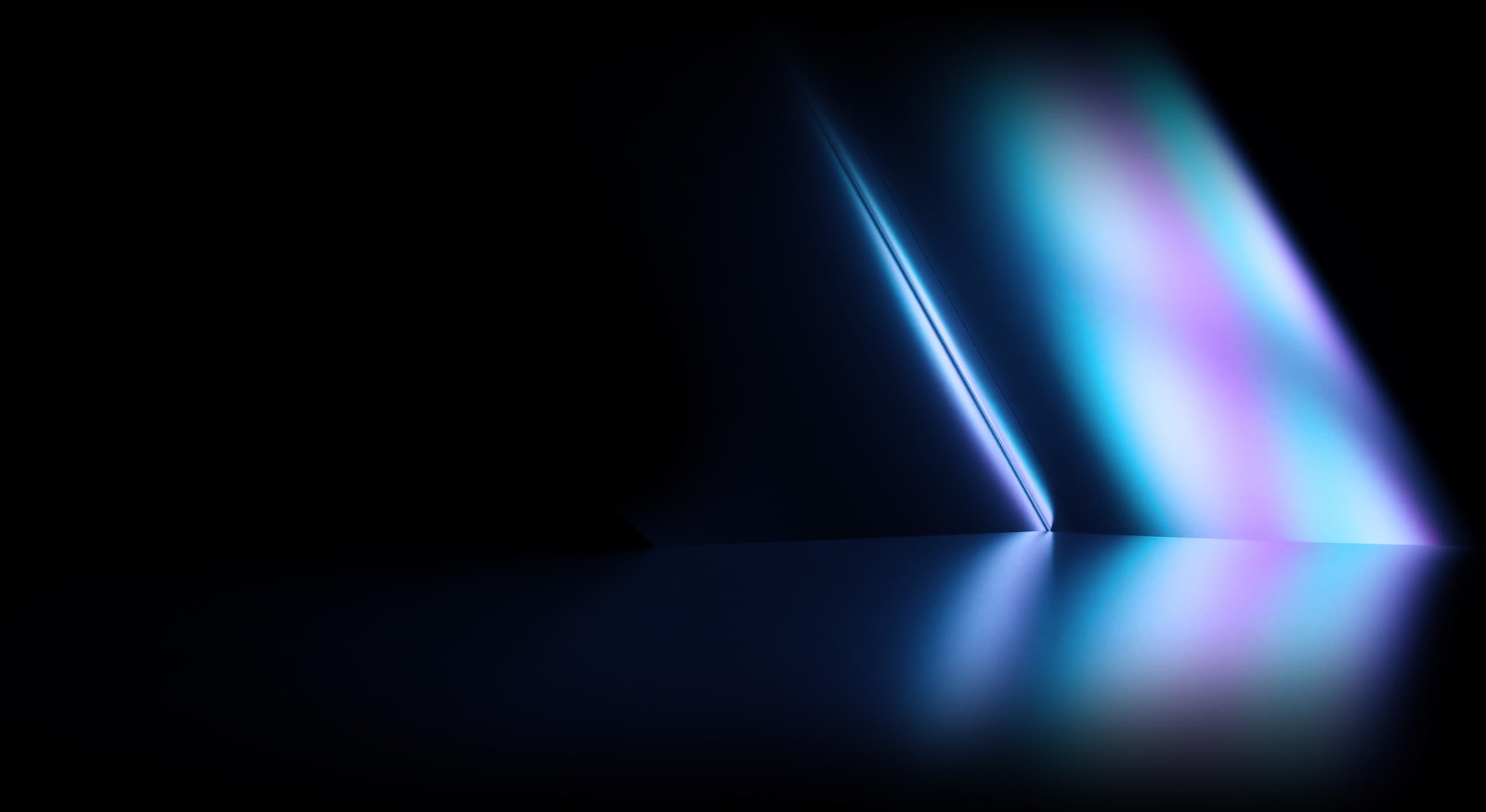 L'arrière-plan de la lumière bleue floue