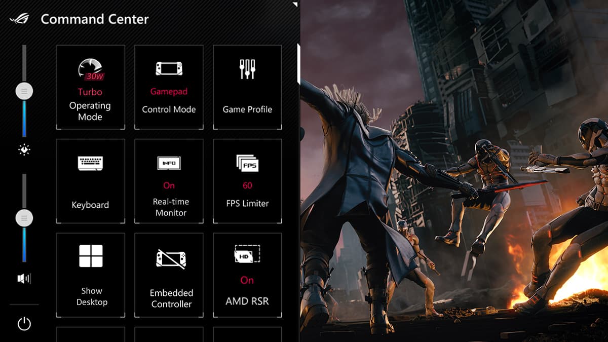 L’interface utilisateur du Centre de commande