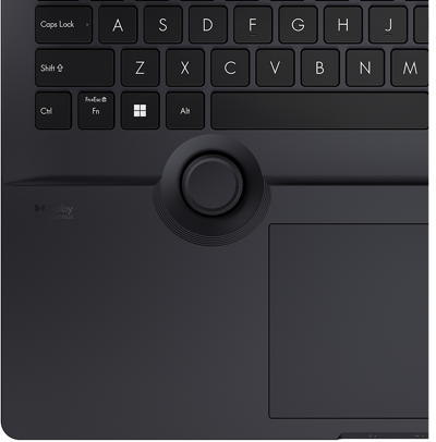 Vue rapprochée du ASUS DialPad sur le ProArt Studiobook 16 OLED