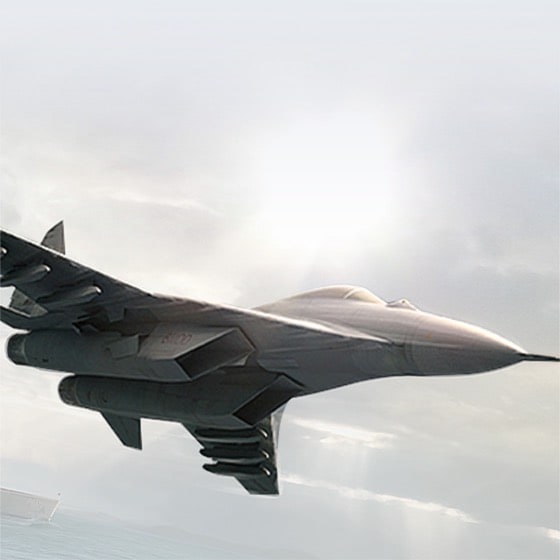 L'image d'un avion dans le ciel illustre le taux de rafraîchissement élevé de la dalle OLED, qui permet de voir une image claire et fluide à grande vitesse.