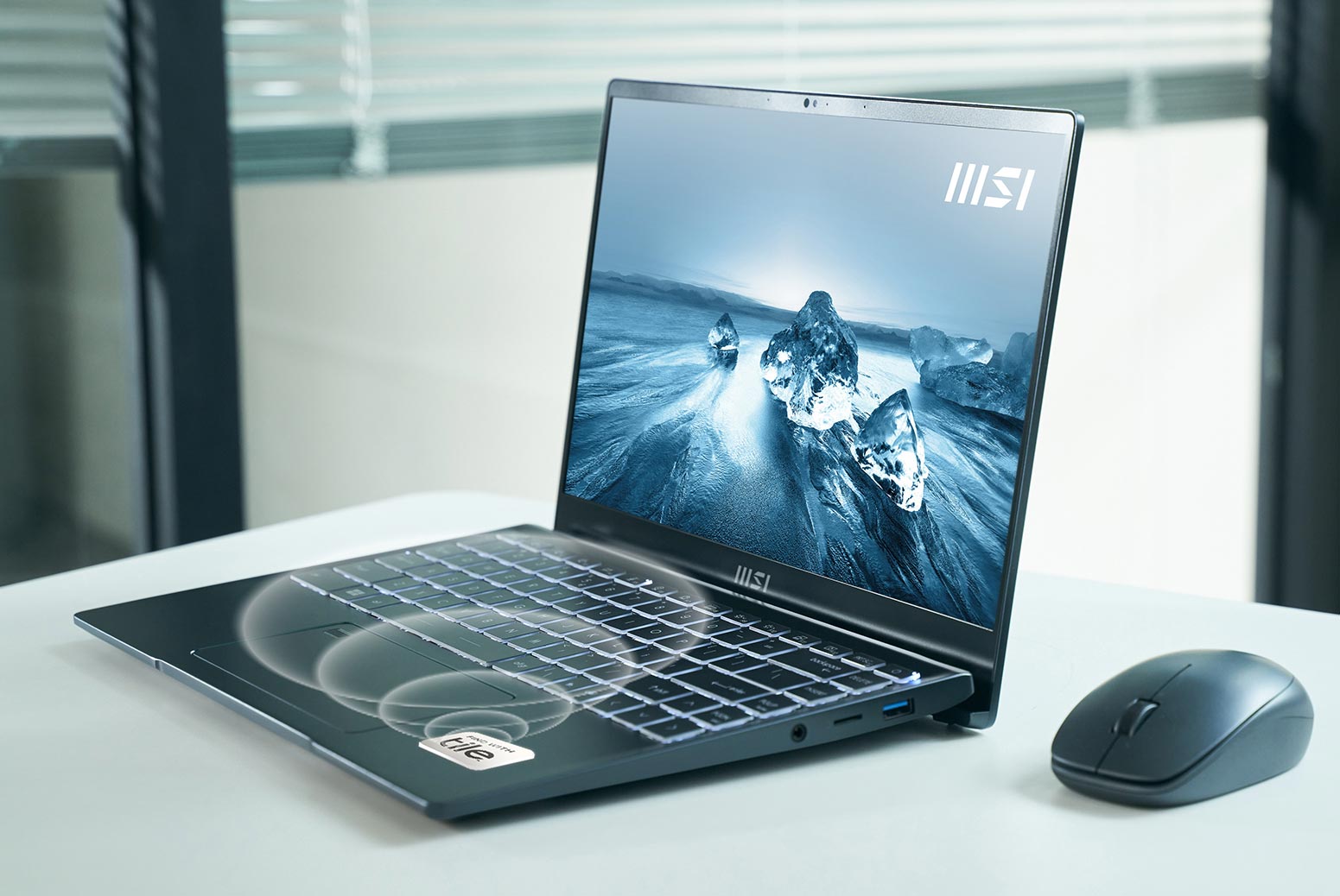 msi prestige EVO 12th Tobii Aware tile 