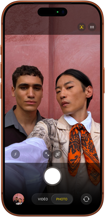 iPhone 17 Pro, face avant, Cadre centré pour les photos